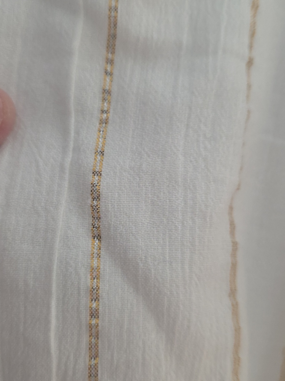 NWT Loft Women's Dress Cream W/Glittery Gold Stripes V-Neck Elastic Lined Sz XXL - Picture 4 of 12